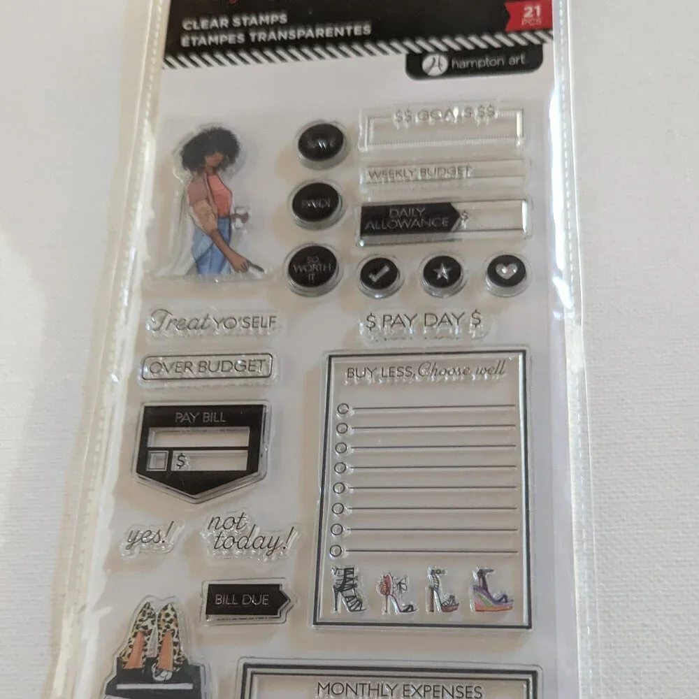 NWT Stamps Budget Rong Rong 21 pc Clear Hampton Art Planner Fashion Crafts NEW